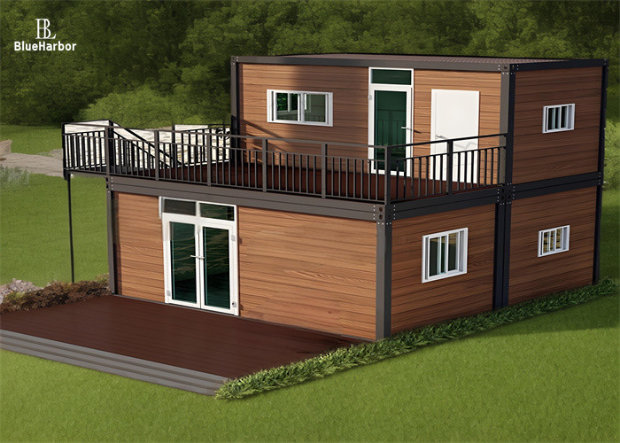 Rumah Modular 2 Lantai dengan Teras Kamar Matahari Warna Opsional