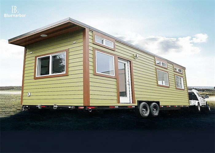 Struktur Baja Ringan Rumah Mini Prefabrik Trailer Beige 3 Ton Untuk 2-3 Orang