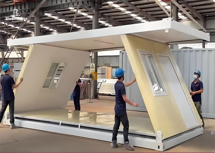 Rumah Prefabrik Berbentuk Z yang Mudah Dipasang Dengan 4 Jendela Dan 1 Pintu